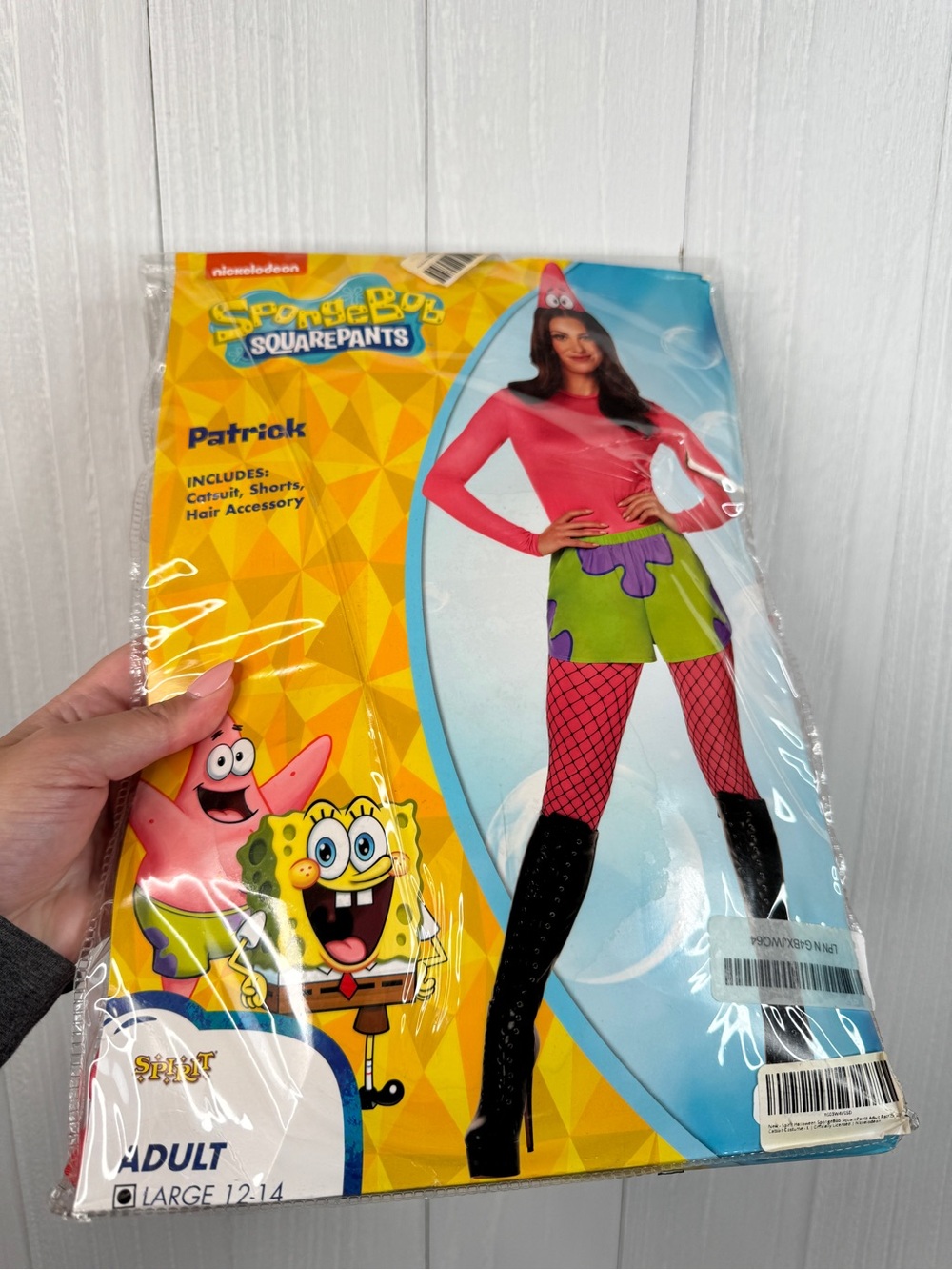 Adult Patrick Star Catsuit Costume from SpongeBob SquarePants L